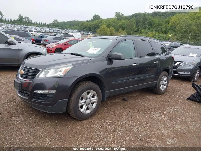 1GNKRFED7GJ107961 2016 Chevrolet Traverse Ls