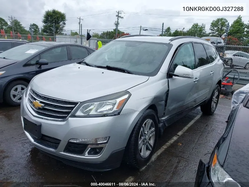 2016 Chevrolet Traverse 1Lt VIN: 1GNKRGKD0GJ327288 Lot: 40046611