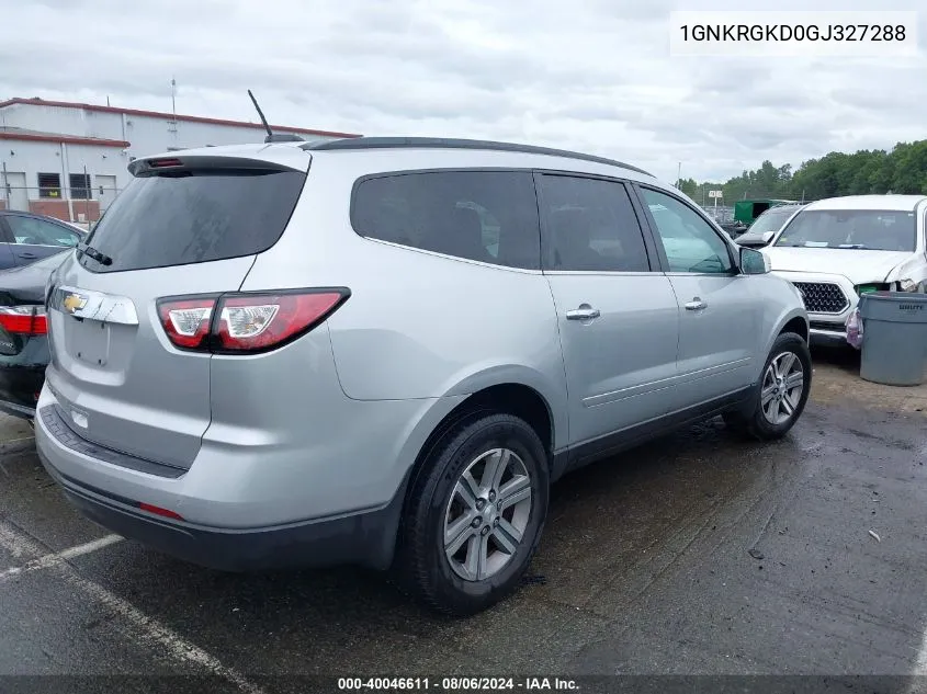 2016 Chevrolet Traverse 1Lt VIN: 1GNKRGKD0GJ327288 Lot: 40046611