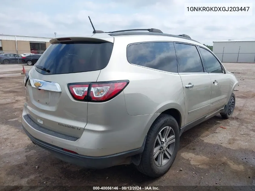 1GNKRGKDXGJ203447 2016 Chevrolet Traverse 1Lt