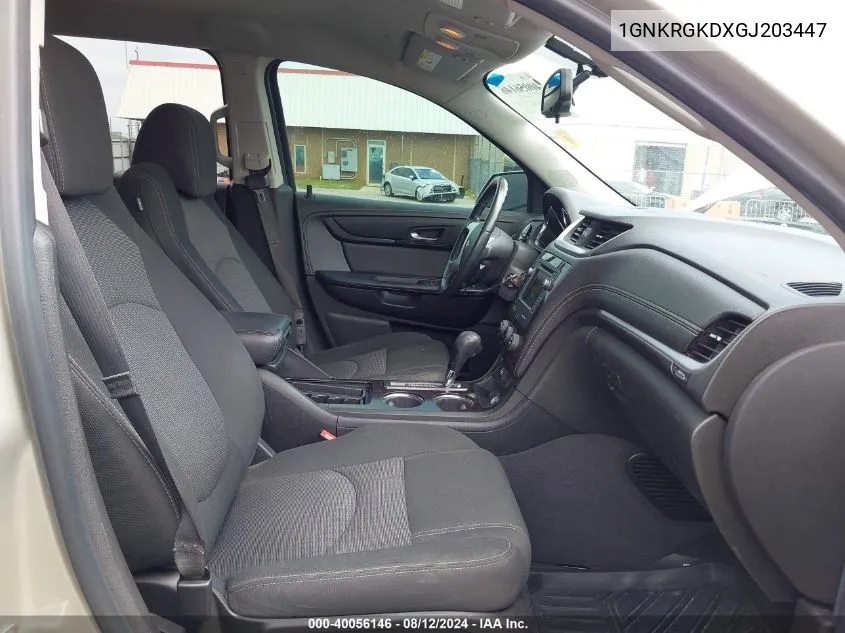 1GNKRGKDXGJ203447 2016 Chevrolet Traverse 1Lt