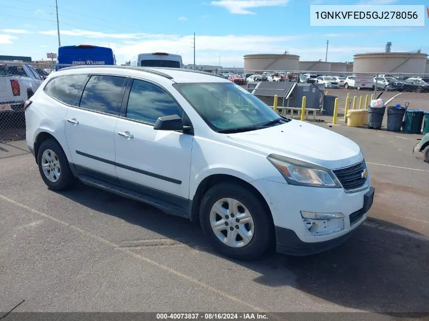 2016 Chevrolet Traverse Ls VIN: 1GNKVFED5GJ278056 Lot: 40073837