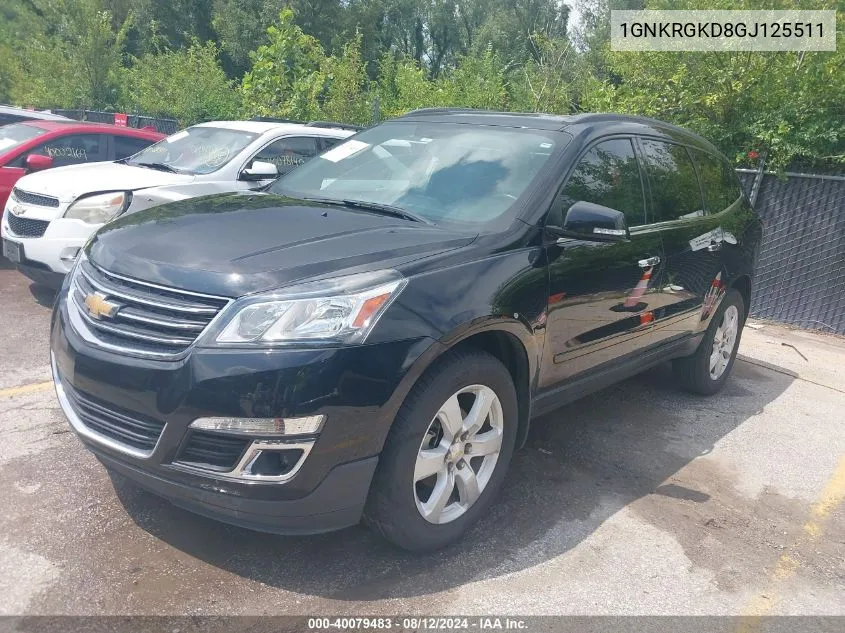 2016 Chevrolet Traverse 1Lt VIN: 1GNKRGKD8GJ125511 Lot: 40079483