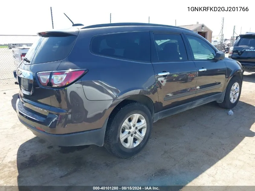 1GNKRFKD2GJ201766 2016 Chevrolet Traverse Ls