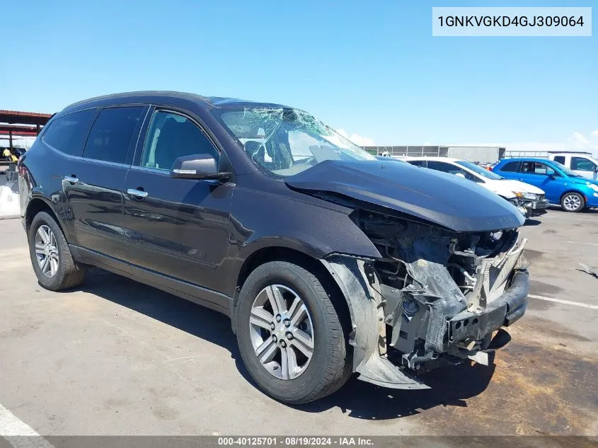 2016 Chevrolet Traverse 1Lt VIN: 1GNKVGKD4GJ309064 Lot: 40125701