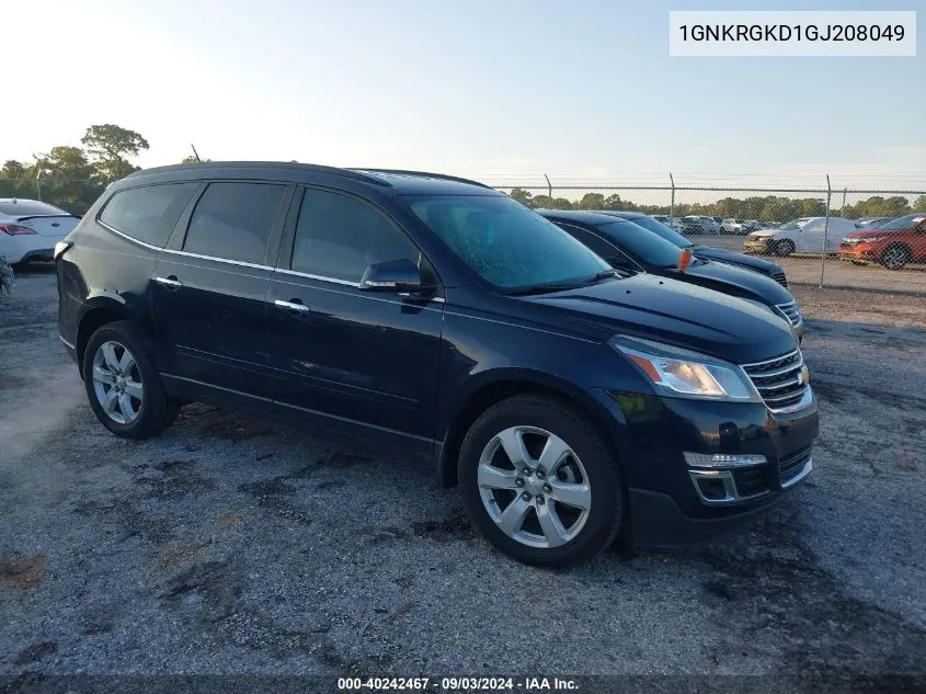 2016 Chevrolet Traverse 1Lt VIN: 1GNKRGKD1GJ208049 Lot: 40242467