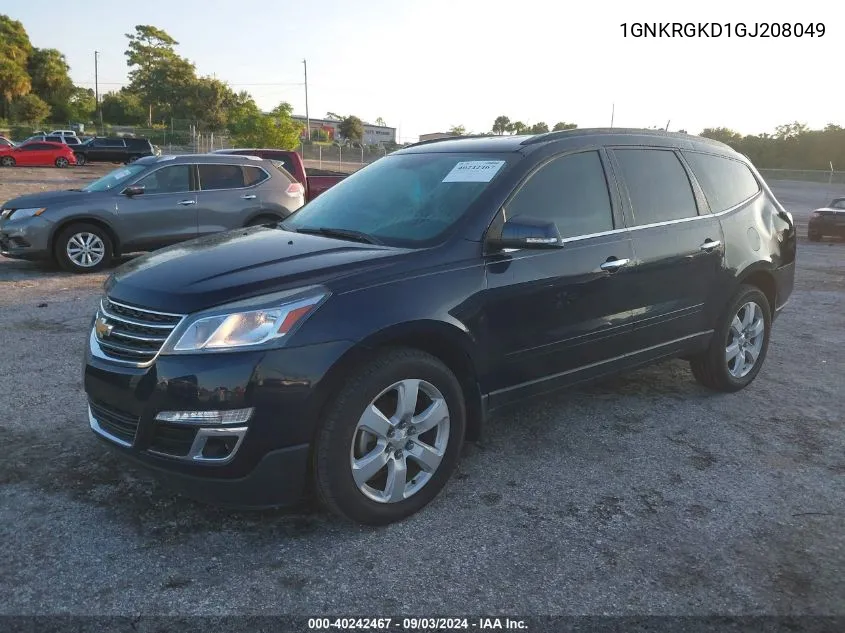 2016 Chevrolet Traverse 1Lt VIN: 1GNKRGKD1GJ208049 Lot: 40242467