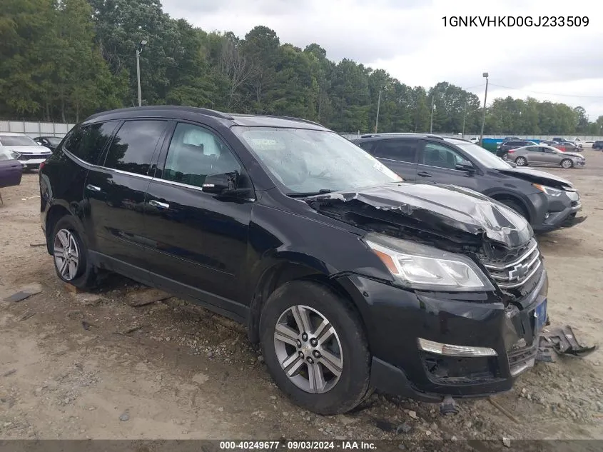 2016 Chevrolet Traverse 2Lt VIN: 1GNKVHKD0GJ233509 Lot: 40249677