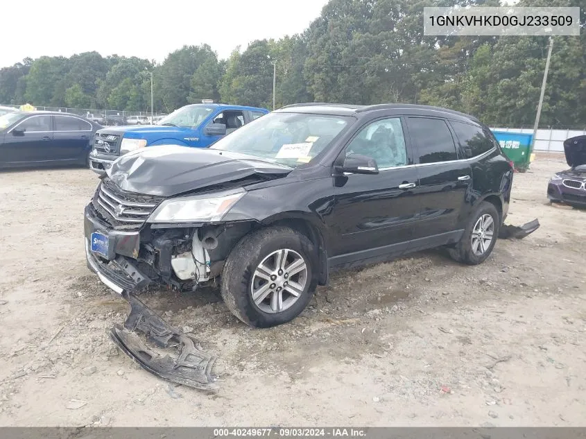 2016 Chevrolet Traverse 2Lt VIN: 1GNKVHKD0GJ233509 Lot: 40249677