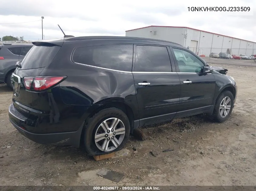 2016 Chevrolet Traverse 2Lt VIN: 1GNKVHKD0GJ233509 Lot: 40249677