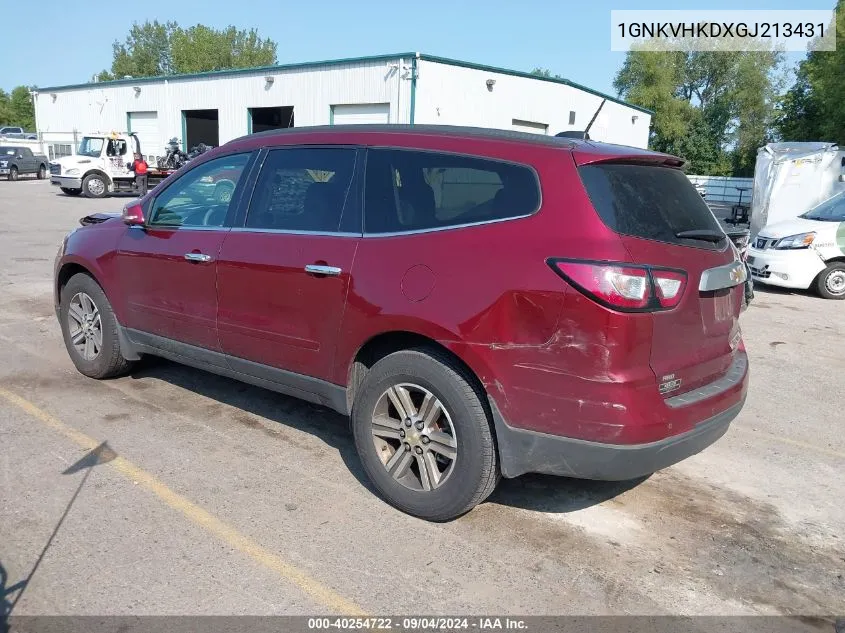 1GNKVHKDXGJ213431 2016 Chevrolet Traverse 2Lt