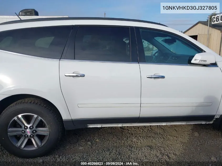 1GNKVHKD3GJ327805 2016 Chevrolet Traverse 2Lt