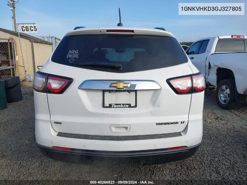 1GNKVHKD3GJ327805 2016 Chevrolet Traverse 2Lt