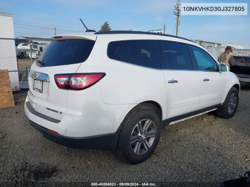 1GNKVHKD3GJ327805 2016 Chevrolet Traverse 2Lt