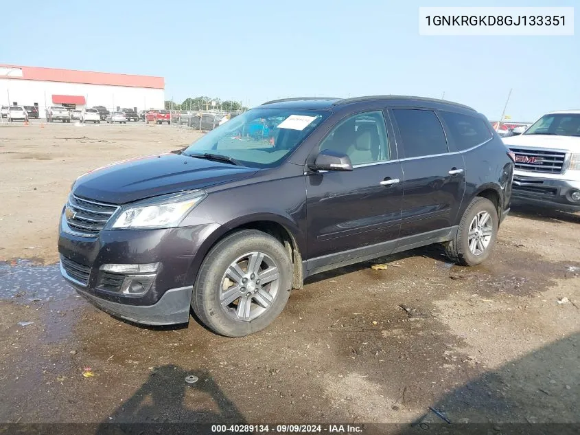 2016 Chevrolet Traverse 1Lt VIN: 1GNKRGKD8GJ133351 Lot: 40289134