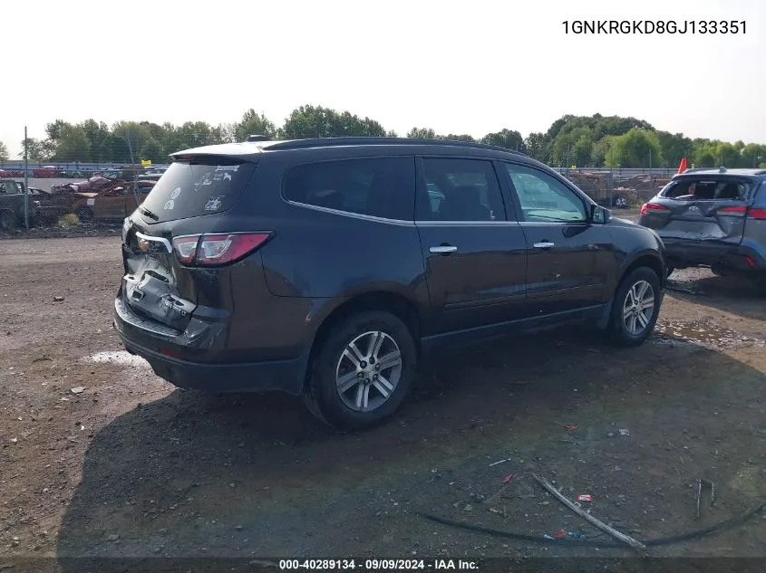 1GNKRGKD8GJ133351 2016 Chevrolet Traverse 1Lt