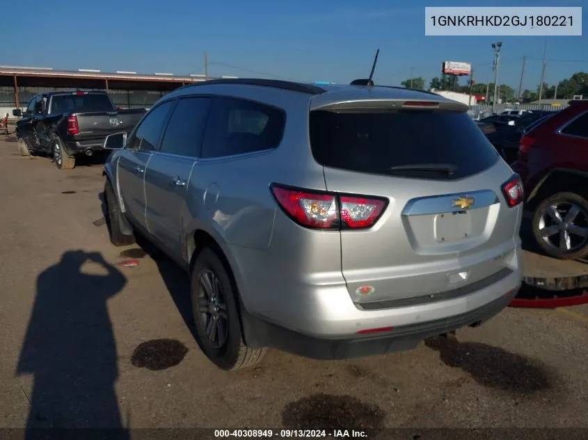 1GNKRHKD2GJ180221 2016 Chevrolet Traverse Lt