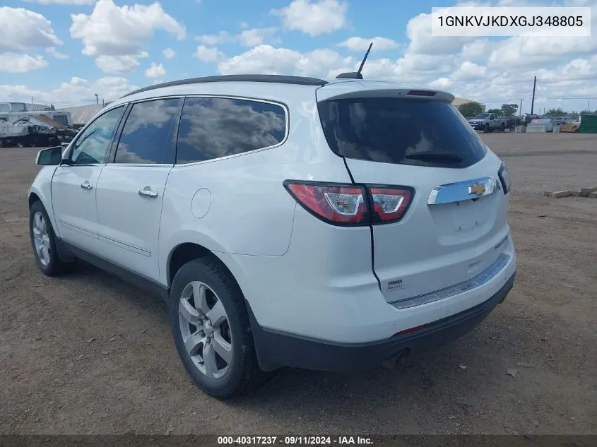 2016 Chevrolet Traverse Ltz VIN: 1GNKVJKDXGJ348805 Lot: 40317237