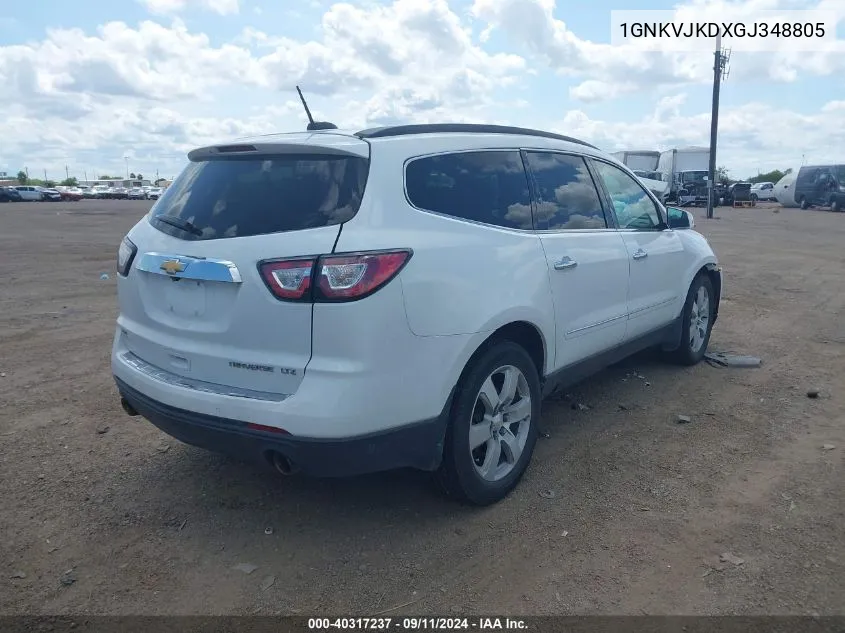 1GNKVJKDXGJ348805 2016 Chevrolet Traverse Ltz