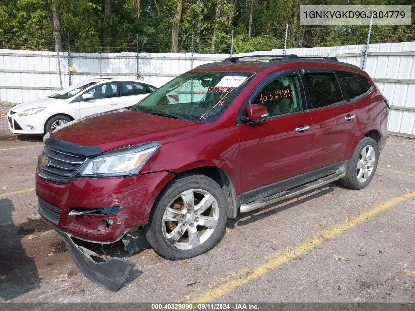 2016 Chevrolet Traverse 1Lt VIN: 1GNKVGKD9GJ304779 Lot: 40329890