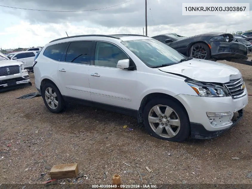 1GNKRJKDXGJ303867 2016 Chevrolet Traverse Ltz