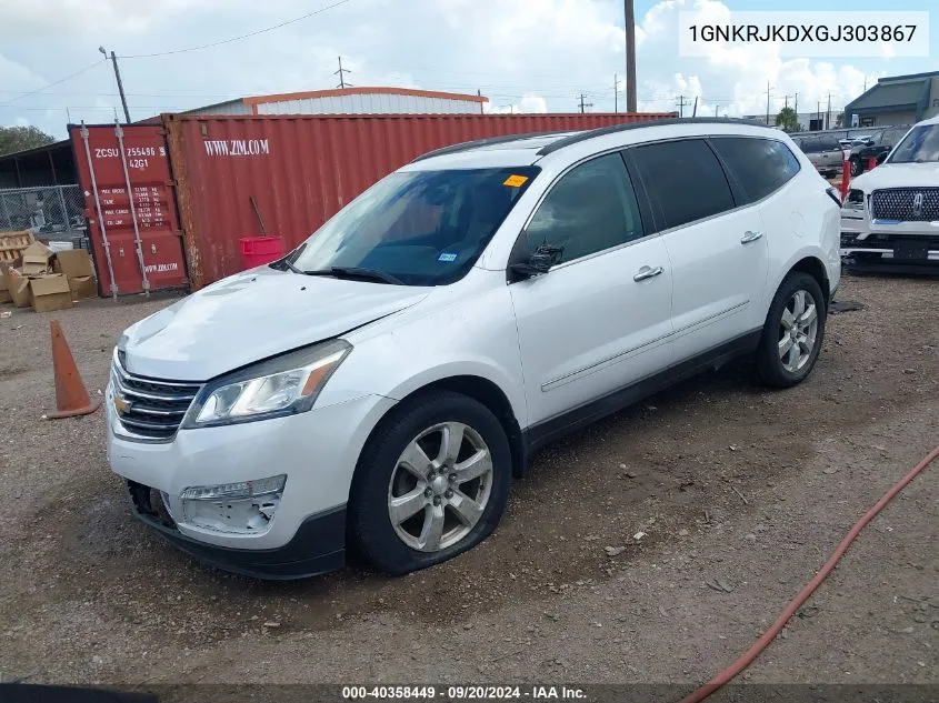 1GNKRJKDXGJ303867 2016 Chevrolet Traverse Ltz