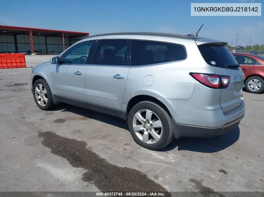 1GNKRGKD8GJ218142 2016 Chevrolet Traverse 1Lt