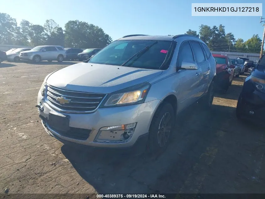 2016 Chevrolet Traverse 2Lt VIN: 1GNKRHKD1GJ127218 Lot: 40389375