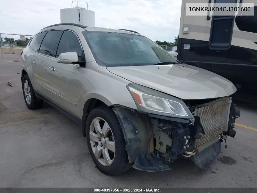 2016 Chevrolet Traverse Ltz VIN: 1GNKRJKD4GJ301600 Lot: 40397956