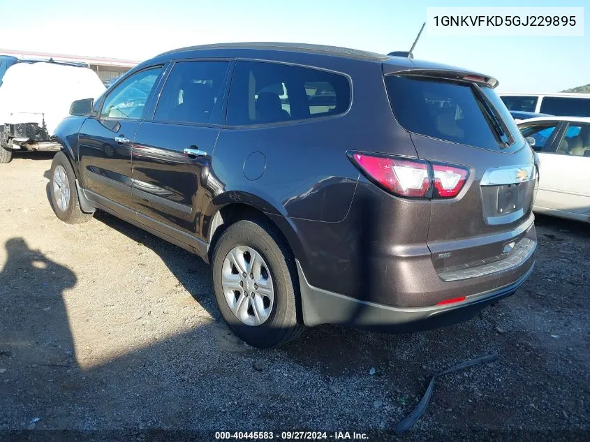 1GNKVFKD5GJ229895 2016 Chevrolet Traverse Ls