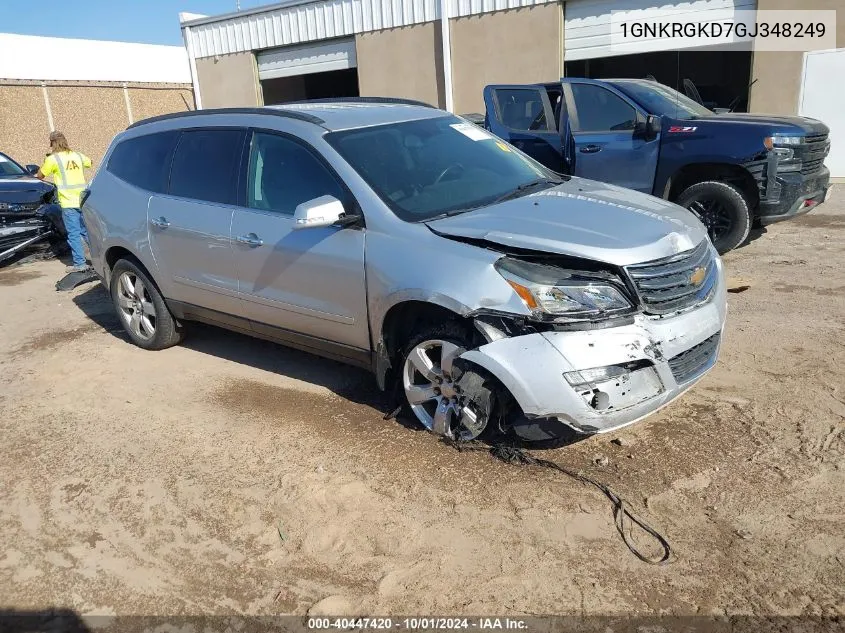 2016 Chevrolet Traverse Lt VIN: 1GNKRGKD7GJ348249 Lot: 40447420