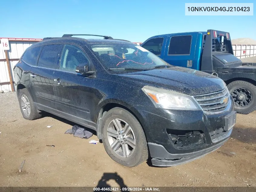 1GNKVGKD4GJ210423 2016 Chevrolet Traverse 1Lt