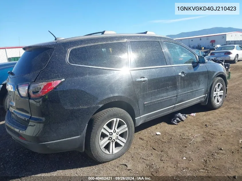 2016 Chevrolet Traverse 1Lt VIN: 1GNKVGKD4GJ210423 Lot: 40452421