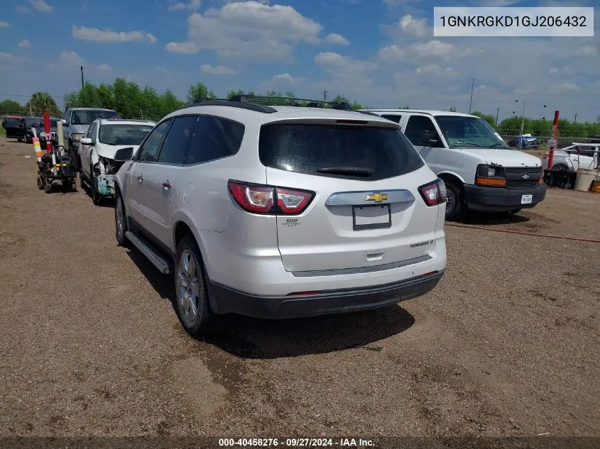 2016 Chevrolet Traverse 1Lt VIN: 1GNKRGKD1GJ206432 Lot: 40458276