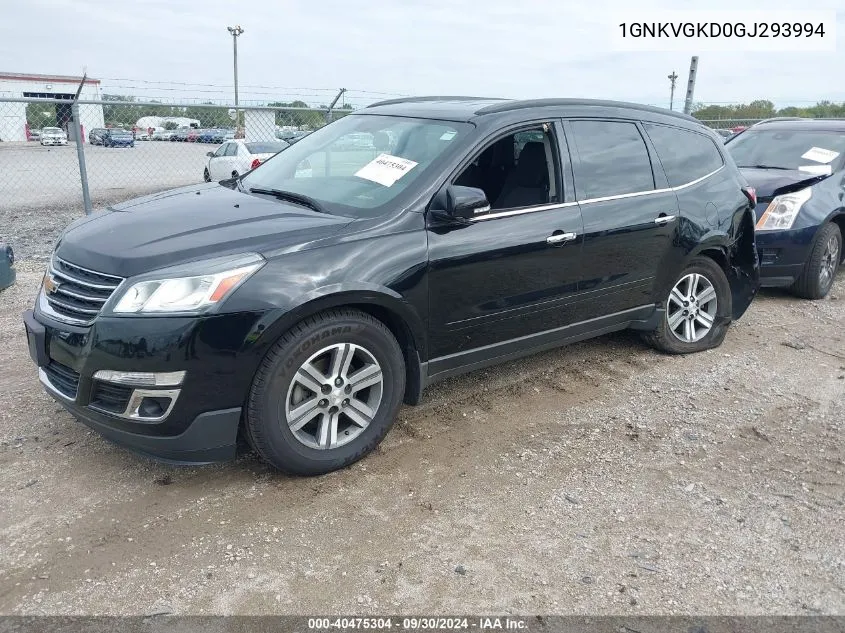 2016 Chevrolet Traverse 1Lt VIN: 1GNKVGKD0GJ293994 Lot: 40475304