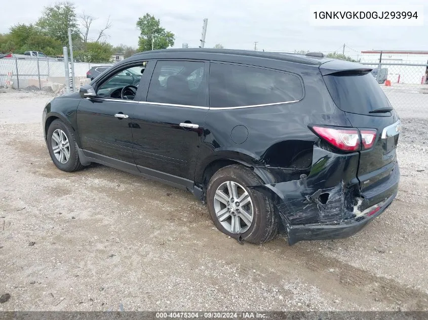 2016 Chevrolet Traverse 1Lt VIN: 1GNKVGKD0GJ293994 Lot: 40475304