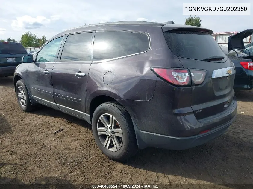 1GNKVGKD7GJ202350 2016 Chevrolet Traverse 1Lt