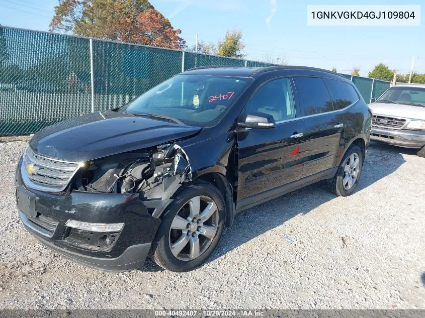 2016 Chevrolet Traverse 1Lt VIN: 1GNKVGKD4GJ109804 Lot: 40492407