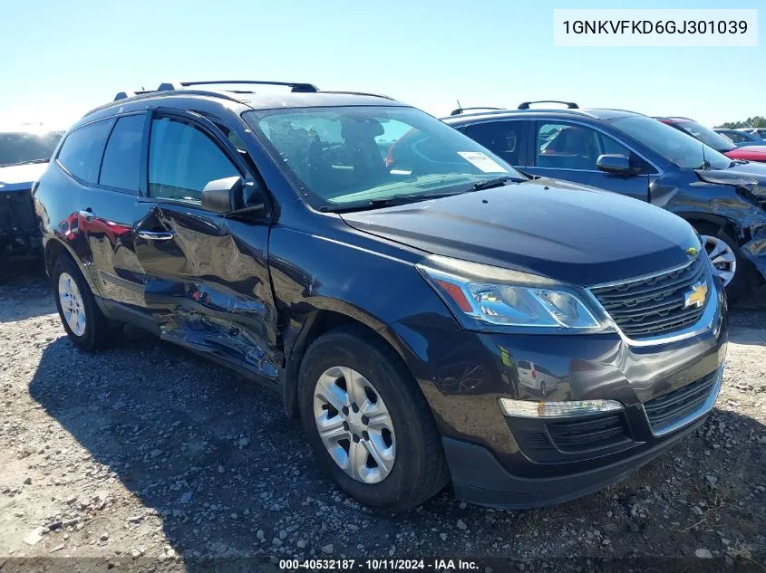 2016 Chevrolet Traverse Ls VIN: 1GNKVFKD6GJ301039 Lot: 40532187