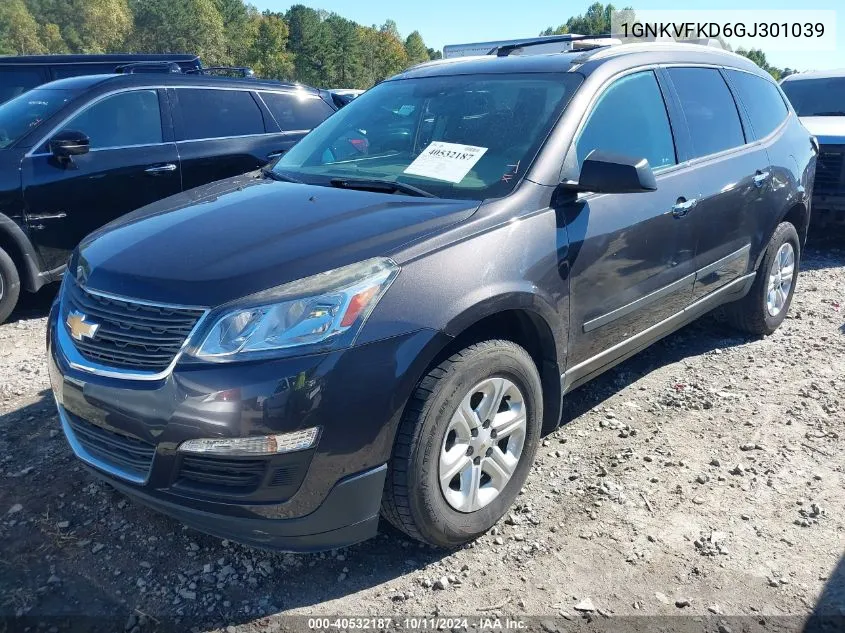 2016 Chevrolet Traverse Ls VIN: 1GNKVFKD6GJ301039 Lot: 40532187