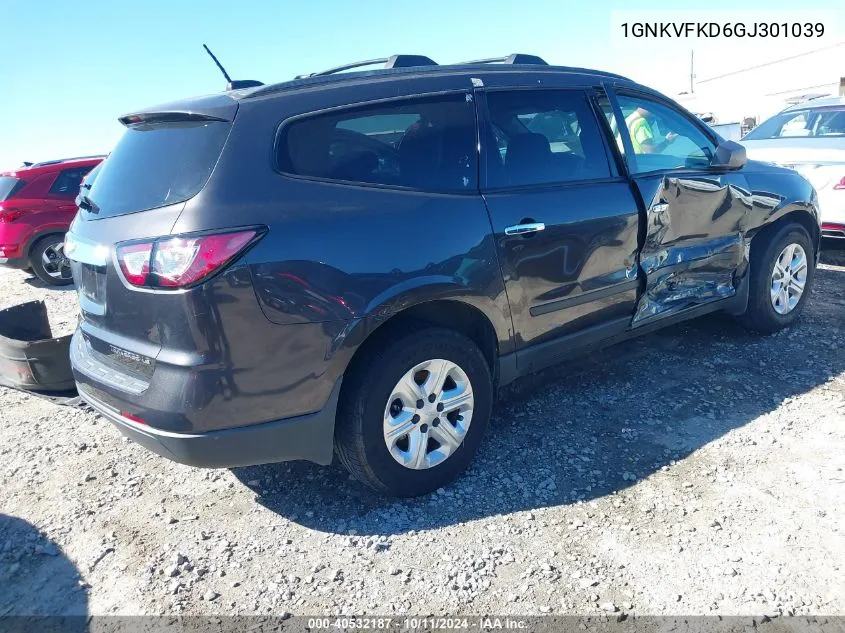 2016 Chevrolet Traverse Ls VIN: 1GNKVFKD6GJ301039 Lot: 40532187