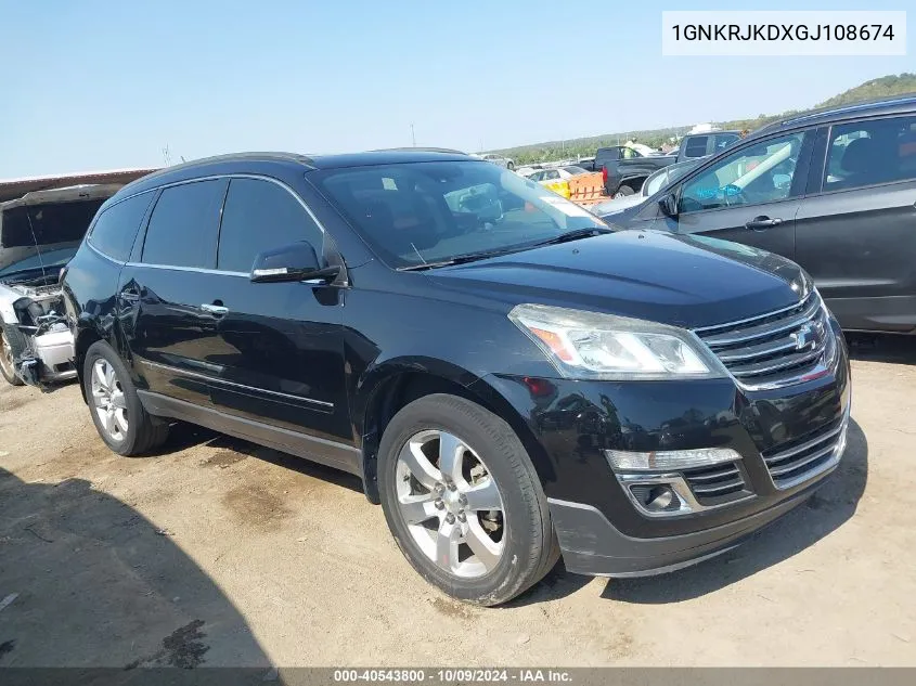 2016 Chevrolet Traverse Ltz VIN: 1GNKRJKDXGJ108674 Lot: 40543800