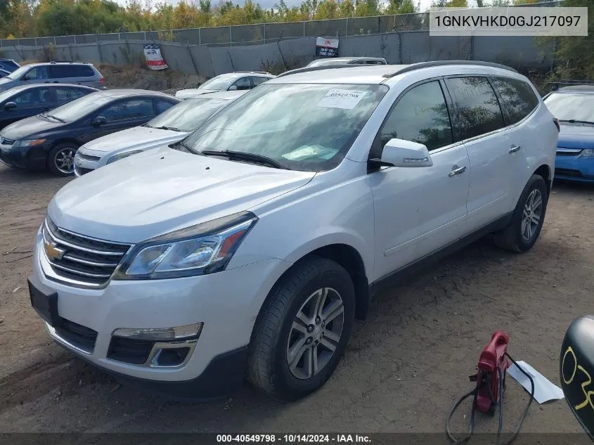 2016 Chevrolet Traverse 2Lt VIN: 1GNKVHKD0GJ217097 Lot: 40549798