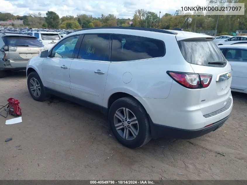 2016 Chevrolet Traverse 2Lt VIN: 1GNKVHKD0GJ217097 Lot: 40549798