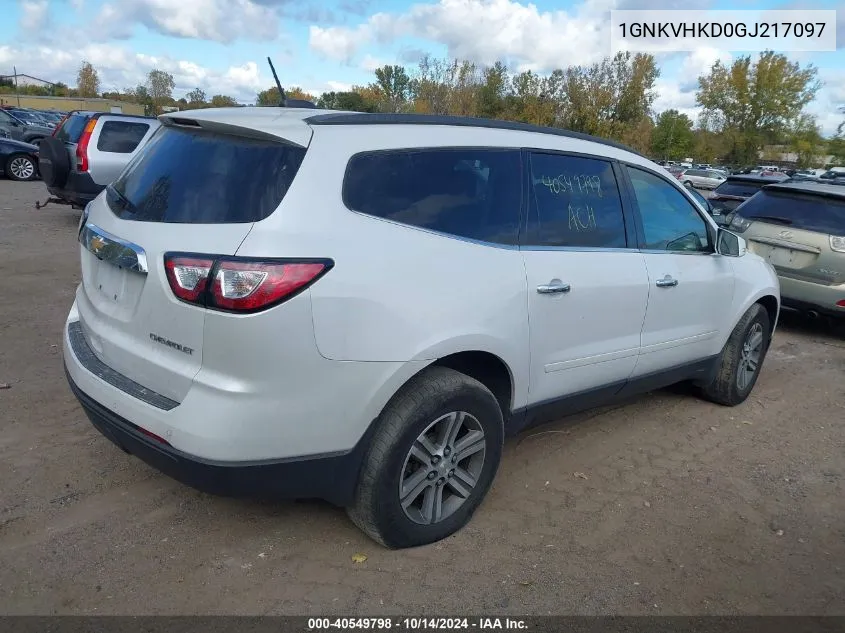 2016 Chevrolet Traverse 2Lt VIN: 1GNKVHKD0GJ217097 Lot: 40549798