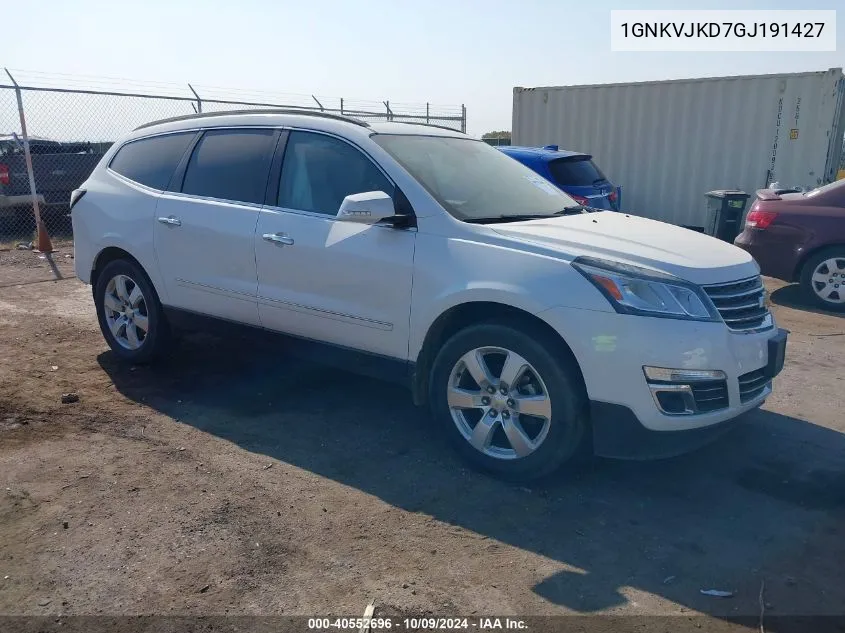 2016 Chevrolet Traverse Ltz VIN: 1GNKVJKD7GJ191427 Lot: 40552696