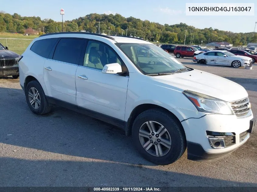 2016 Chevrolet Traverse 2Lt VIN: 1GNKRHKD4GJ163047 Lot: 40582339