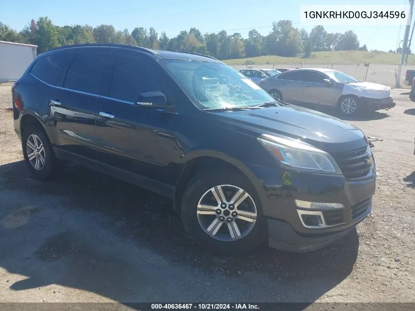 2016 Chevrolet Traverse 2Lt VIN: 1GNKRHKD0GJ344596 Lot: 40636467