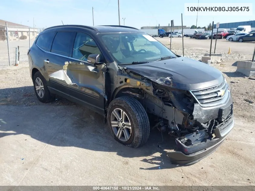 2016 Chevrolet Traverse Lt VIN: 1GNKVHKD8GJ305475 Lot: 40647158