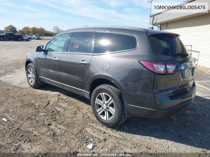 2016 Chevrolet Traverse Lt VIN: 1GNKVHKD8GJ305475 Lot: 40647158